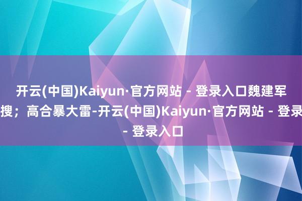 开云(中国)Kaiyun·官方网站 - 登录入口魏建军上热搜；高合暴大雷-开云(中国)Kaiyun·官方网站 - 登录入口