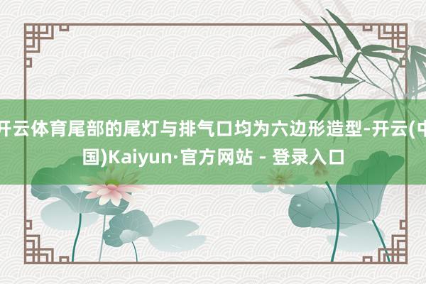 开云体育尾部的尾灯与排气口均为六边形造型-开云(中国)Kaiyun·官方网站 - 登录入口