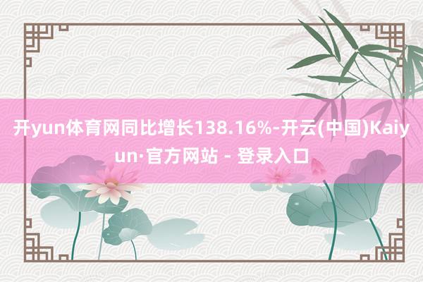 开yun体育网同比增长138.16%-开云(中国)Kaiyun·官方网站 - 登录入口